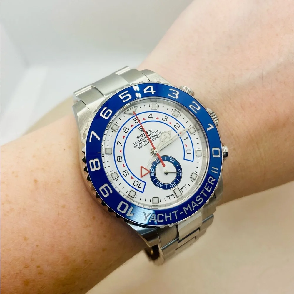 NEW! Rolex Men’s 44mm Yacht-Master II White Dial Watch